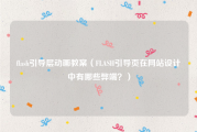 flash引导层动画教案（FLASH引导页在网站设计中有哪些弊端？）