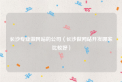 长沙专业做网站的公司（长沙做网站开发哪家比较好）