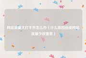 网站流量大打不开怎么办（什么原因造成网站流量少权重低）