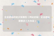 企业建站的层次有哪些（网站定制：企业建站需要这三大内容）