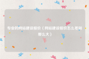 专业的网站建设报价（网站建设报价怎么差别那么大）