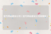 官方网站建设公司（官方网站建设公司有哪些）