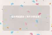 海丰网站建设（海丰求职信息）