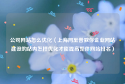 公司网站怎么优化（上海网至普教你企业网站建设的站内怎样优化才能提高整体网站排名）