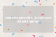 企业建立网站需要提供什么（做企业网站需要注意的几个方面问题）