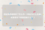 网站突然被降权了怎么办?（网站为什么会被K或者排名下降原因是什么？）