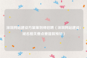 深圳网站建设方案策划师招聘（深圳网站建设：域名相关要点要提前预知）