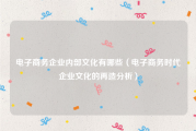 电子商务企业内部文化有哪些（电子商务时代企业文化的再造分析）