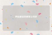 网站建设找哪家公司好