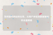 如何提升网站转化率，从用户体验到数据驱动的全面策略
