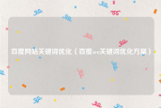 百度网站关键词优化（百度seo关键词优化方案）