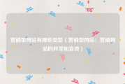 营销型网站有哪些类型（营销型网站：营销网站的开发和宣传）