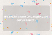 什么是网站策划的重点（网站策划是网站建设中极为重要的环节）