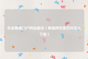 专业集团门户网站建设（集团网百度百科怎么下载）