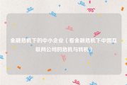 金融危机下的中小企业（看金融危机下中国互联网公司的危机与转机）