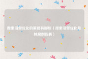 搜索引擎优化的策略有哪些（搜索引擎优化及其案例浅析）