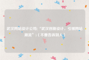 武汉网站设计公司(“武汉创新设计，引领网站潮流”)（不要告诉别人）