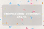 专业定制网站建设哪里有（定制型网站建设包括哪些内容）