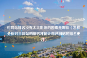 对网站排名没有太大影响的因素是哪些（怎样分析对手网站的排名才能让自己网站的排名更好）