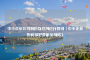 中小企业如何利用互联网进行营销（中小企业如何做好营销型网站）