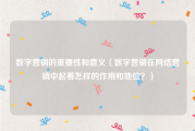 数字营销的重要性和意义（数字营销在网络营销中起着怎样的作用和地位？）