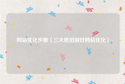网站优化步骤（三大绝招做好网站优化）