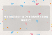 电子商务的企业环境（电子商务环境下企业管理新模式）