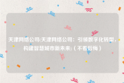 天津网络公司(天津网络公司：引领数字化转型，构建智慧城市新未来)（不看后悔）