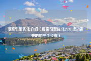 搜索引擎优化介绍（搜索引擎优化(SEO)成功需要的的三个步骤）