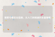 搜索引擎优化指南，从入门到精通的全面策略