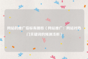 网站的推广指标有哪些（网站推广：网站对热门关键词的预测浅析）