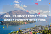 必应是一款全球著名的搜索引擎,但它不能实现英文搜索（必应推出1周年 搜索市场份额增长）