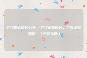 武汉网站设计公司(“武汉创新设计，打造卓越网站”)（干货满满）