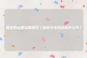 保定网站建设哪家好（保定专业网站制作公司）