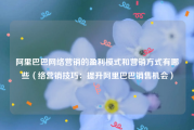 阿里巴巴网络营销的盈利模式和营销方式有哪些（络营销技巧：提升阿里巴巴销售机会）