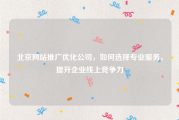 北京网站推广优化公司，如何选择专业服务，提升企业线上竞争力