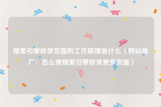 搜索引擎收录页面的工作原理是什么（网站推广：怎么使搜索引擎收录更多页面）