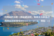 对网站的分析（网站建设时，如何去分析自己的网站目标受众2023-3-11 21：57：35　浏览：0）