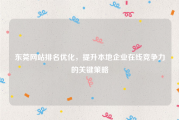 东莞网站排名优化，提升本地企业在线竞争力的关键策略