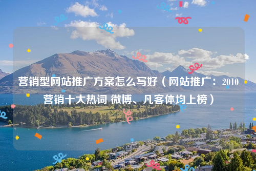 营销型网站推广方案怎么写好（网站推广：2010营销十大热词 微博、凡客体均上榜）