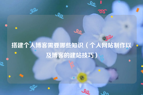 搭建个人博客需要哪些知识（个人网站制作以及博客的建站技巧）