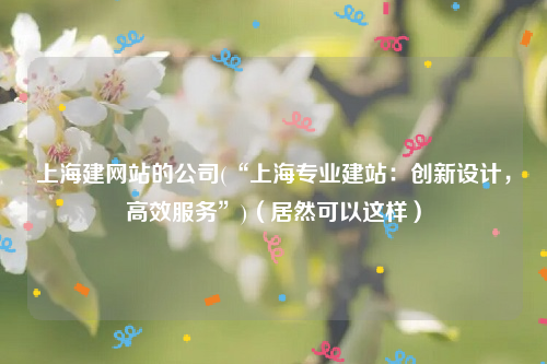 上海建网站的公司(“上海专业建站：创新设计，高效服务”)（居然可以这样）
