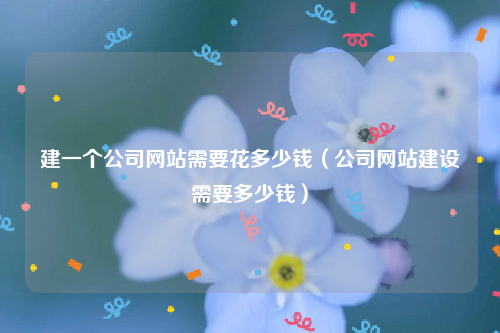 建一个公司网站需要花多少钱（公司网站建设需要多少钱）