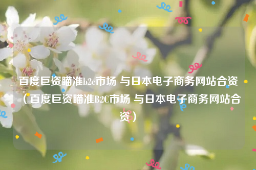 百度巨资瞄准b2c市场 与日本电子商务网站合资（百度巨资瞄准B2C市场 与日本电子商务网站合资）