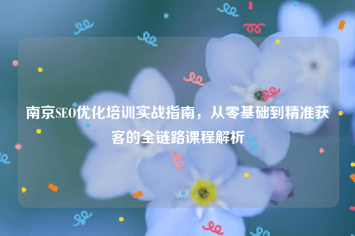 南京SEO优化培训实战指南，从零基础到精准获客的全链路课程解析