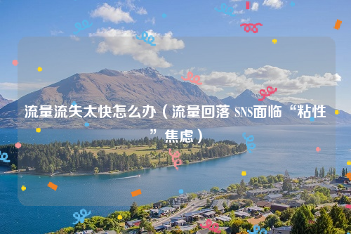 流量流失太快怎么办（流量回落 SNS面临“粘性”焦虑）