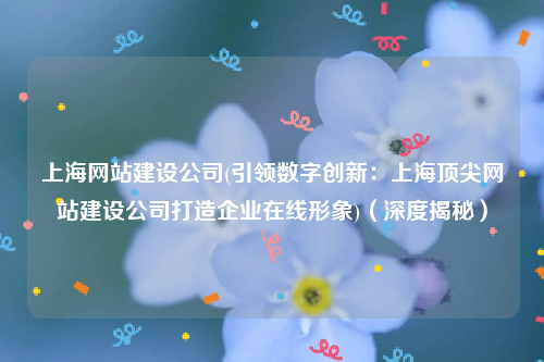 上海网站建设公司(引领数字创新：上海顶尖网站建设公司打造企业在线形象)（深度揭秘）