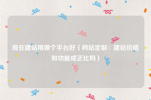 现在建站用哪个平台好（网站定制：建站价格和功能成正比吗）