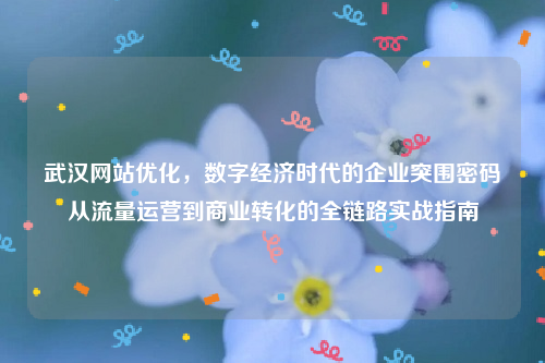 武汉网站优化，数字经济时代的企业突围密码从流量运营到商业转化的全链路实战指南