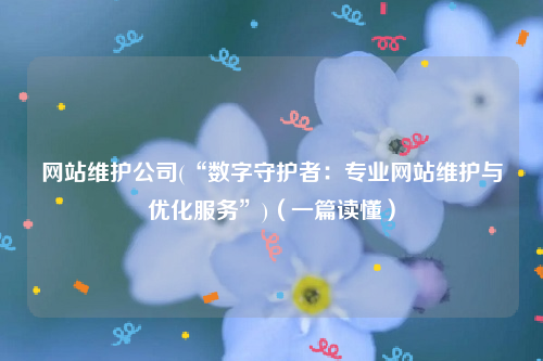 网站维护公司(“数字守护者：专业网站维护与优化服务”)（一篇读懂）